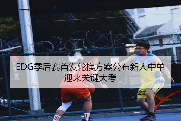 EDG季后赛首发轮换方案公布新人中单迎来关键大考（leyu）